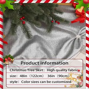 Customized Christmas Crafts Gifts Ornaments Xmas Decoration Wholesale Luxury Christmas Tree Skirt