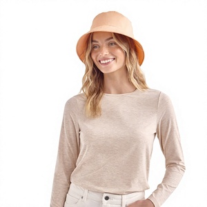 Solid Color Canvas <b>Bucket</b> <b>Hat</b> For <b>Women</b> Casual Spring Summer Wear 56-58CM Head Circumference - Product Image 4