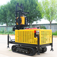 Foreuse hydraulique portative sur chenilles pour puits d'eau, mini-foreuse diesel sur chenilles pour forage de puits