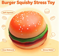 Hamburger géant réaliste en TPR de 19,5 cm, 550 g, jouet anti-stress amusant à presser, ultra-doux, à récupération lente, en forme de nourriture