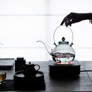 Oogishido Borosilicate Glass Teapot With Lid Heat Resistant For Electric Ceramic <b>Stoves</b> And Open Flames - Product Image 3