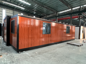 <span class=keywords><strong>Casa</strong></span> Modular Expandible de 2 Dormitorios Estilo Rústico, Cabaña Contenedor de 30 pies, Estilo Madera, Hoteles Retiro Forestal - Product Image 3