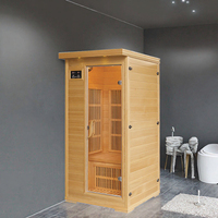 Sauna intérieur personnalisé de luxe en bois pour la maison avec fonction optionnelle