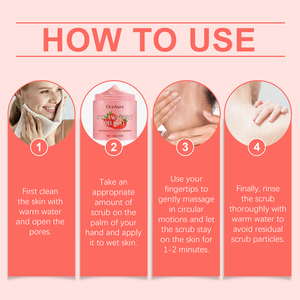 Crema Vegana de Etiqueta Privada con Vitamina C, Perlas y Sal del Mar Muerto, Exfoliante, Limpiadora Profunda, Blanqueadora, con Aroma a Rosas, <span class=keywords><strong>para</strong></span> Todo Tipo de Piel - Product Image 3