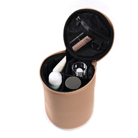Pochette à maquillage de grande taille en néoprène de haute qualité, couleur unie exquise, résistante à l'eau, durable, élégante, avec fermeture éclair