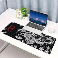 Alas Mouse Gaming XXL Jahitan Tepi Rapi & Alas Keyboard Motif Naga Bahan Ramah Lingkungan Anti Air Stok Tersedia