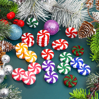 Cadeaux de Noël : Sucettes tourbillon, bonbons à la menthe, décorations colorées en forme d'éventail, ornements suspendus pour sapin de Noël et fêtes de fin d'année
