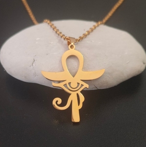 Collier <span class=keywords><strong>croix</strong></span> <span class=keywords><strong>Ankh</strong></span> or égyptien plaqué or 18 carats collier pendentif amulette <span class=keywords><strong>croix</strong></span> <span class=keywords><strong>de</strong></span> vie égyptienne antique polie - Product Image 4