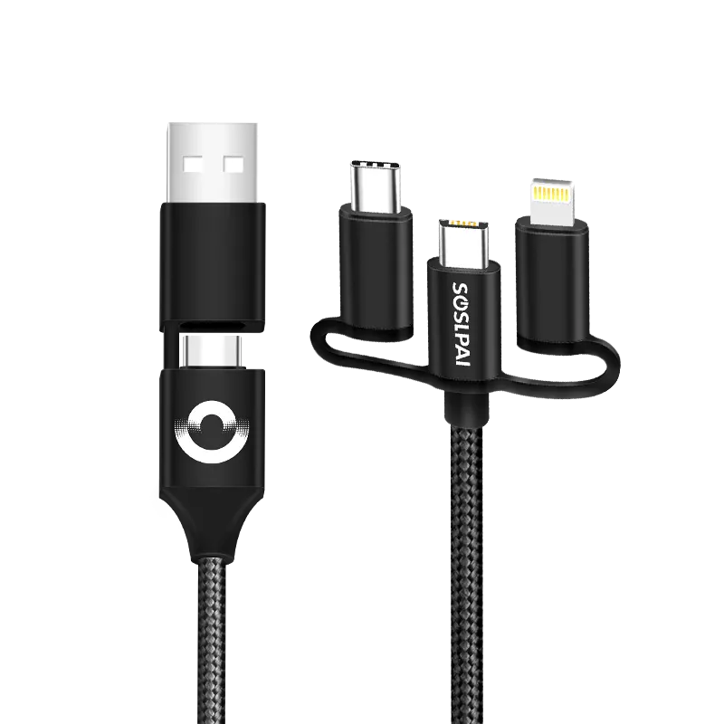 Mobile Phone lightning data cable,clip 1M 2M 3M magnetic usb cable type-c,3 in 1 charging cables for iphone charger cable tipo c