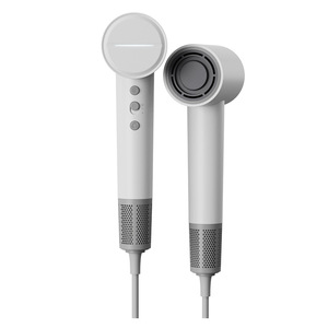 Hair Dryer High Speed Ionic DC Motor Concentrator And Diffuser Nozzle White Space Gray Electric Plug In - Product Image 2