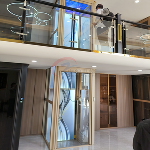 Ascensor Residencial Moderno para Viviendas <span class=keywords><strong>de</strong></span> 2 Pisos, Elevador para el Hogar con Cabina <span class=keywords><strong>de</strong></span> Vidrio y Puertas Automáticas, Ascensor para Pasajeros - Product Image 4