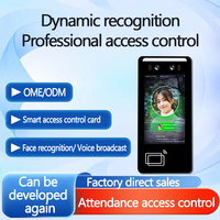 Terminal de Control de Acceso con Reconocimiento Facial Android de 5 Pulgadas, Integrado con Reconocimiento Facial, NFC, Lector de Tarjetas IC/ID
