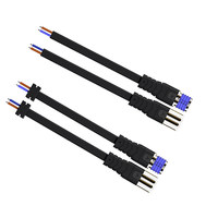 Kabel Konektor Pria-Wanita Tahan Air Inti Tembaga 2 Inti 0.5/0.75 Mm Kabel Sambungan Cepat Industri Catu Daya LED