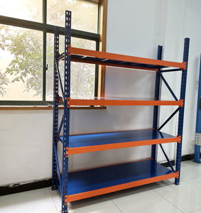 Étagères et supports empilables à usage moyen pour stockage en métal et en acier Étagères d'entrepôt Système de rayonnage Fournitures - Product Image 6