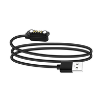 Conector Magnético USB Ultrafino de 4 Pines, Hembra a Hembra, Ángulo Recto de 90 Grados, 5V 2A