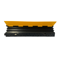 Rampe de câble en PVC jaune noir 1 2 3 5 ralentisseurs canaux de sécurité routière de protection fentes de vitesse d'utilisation de route fentes de vitesse de fil en caoutchouc