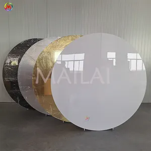 Wholesale Wedding Supplies Cheap Fancy White Round Acrylic Wedding Backdrop Stand For Event Parties