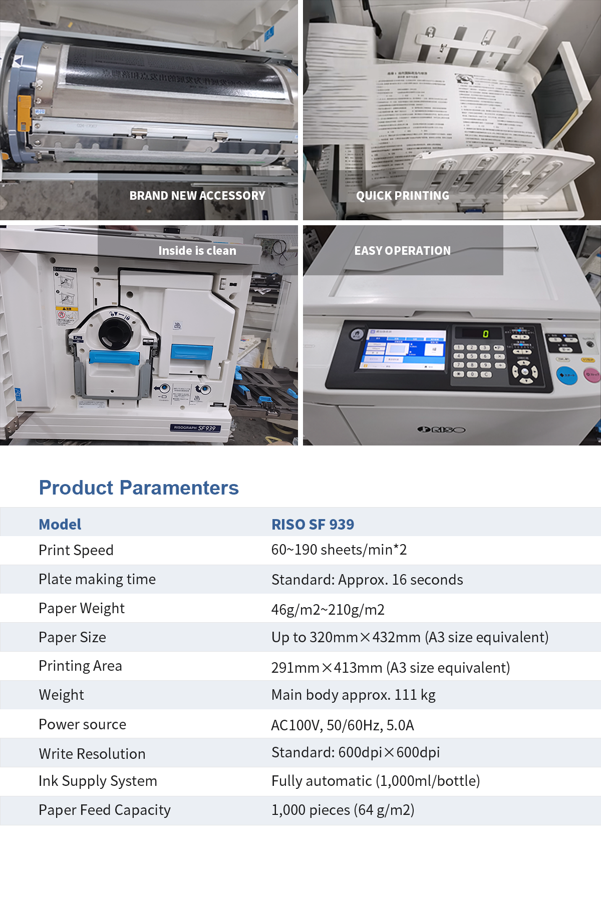 Refurbished Riso Risos SF 939 - High-Speed Printer & Copier