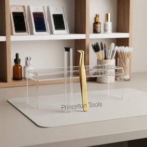 Pince à épiler professionnelle en acier inoxydable plaqué or à pointe incurvée avec capuchon de protection, outil de précision dentelé - Product Image 2