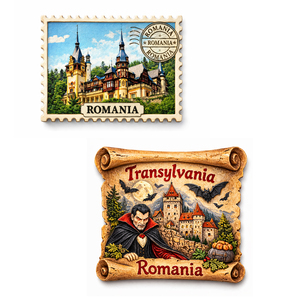 Imán <span class=keywords><strong>de</strong></span> recuerdo del castillo <span class=keywords><strong>de</strong></span> <span class=keywords><strong>Rumania</strong></span>, imán para nevera con diseño <span class=keywords><strong>de</strong></span> estampilla postal vintage, decoración para el hogar y la cocina, regalo - Product Image 5