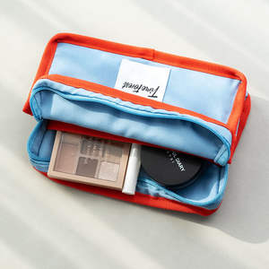 Wholesale Portable <b>Travel</b> Women Canvas Cotton Makeup <b>Cosmetic</b> <b>Bag</b> with Zipper - Product Image 2