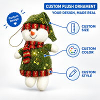 Décorations de Noël faites à la main, figurines de Père Noël et de bonhomme de neige, cadeaux, jouets en peluche de Noël, poupées, décorations de Noël