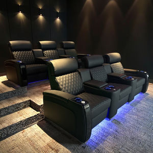 أريكة كهربائية عصرية فاخرة من الجلد الحقيقي ، أريكة تلقائية وظيفية للأفلام ، غرفة وسائط منزلية ، كرسي مسرح ، مقاعد مستلق - Product Image 2
