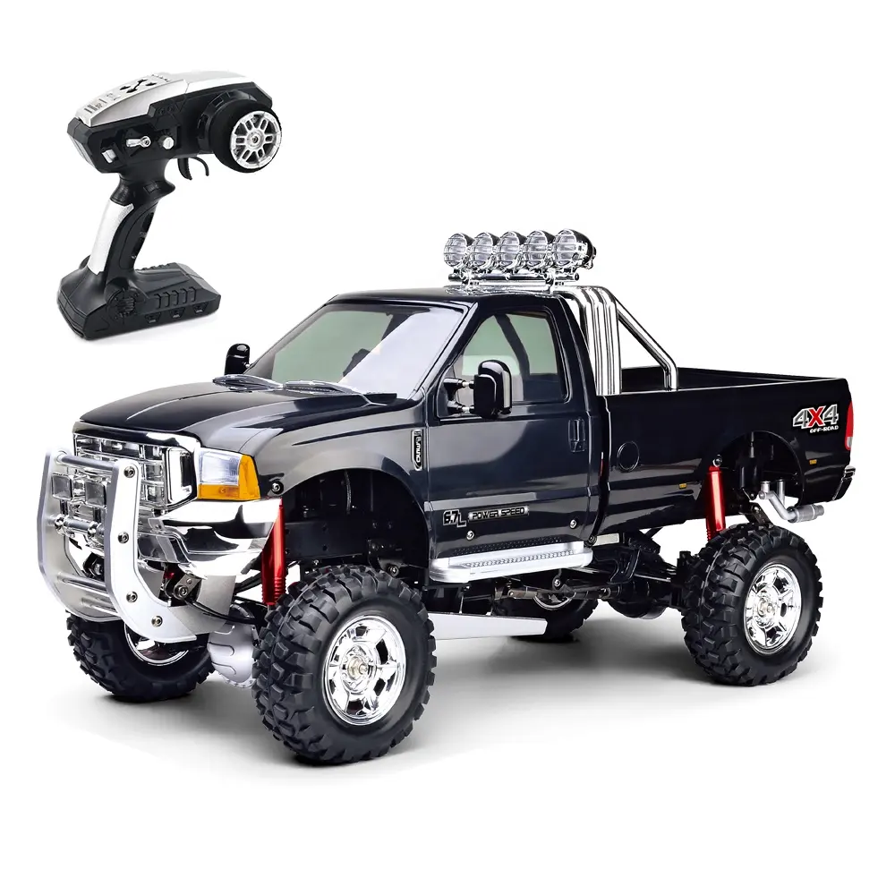 Electric Remote Control Pickup Truck Kids Toys With Light HG-P410 Black 1:10 2.4G 4WD RC Crawler