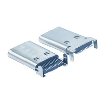Fabricante profesional de conector USB tipo C macho 24P Dual SMT conector cargador de teléfono móvil