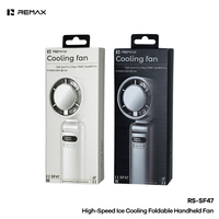 Ventilateur portable pliable REMAX RS-SF47 à refroidissement semi-conducteur 4000mAh 180° °   Ventilateur portable mini haute vitesse avec écran LED de bureau