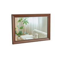 Miroir de salle de bain mural en bois massif chinois design moderne cadre de toilette de gros