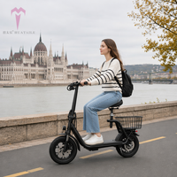 Scooter Eléctrico de Alta Gama de 500W 48V con Cesta TC-ES001, Batería de 10Ah, Plegable, con Certificación CE, para Lituania y Letonia