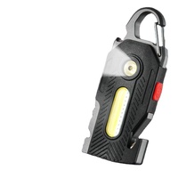 Lampe d'urgence rechargeable multifonctionnelle portable pour extérieur, lampe de travail COB LED pour camping, avec porte-clés