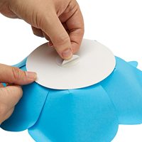 Décorations florales pour mariage, fleurs en papier 3D bleu royal