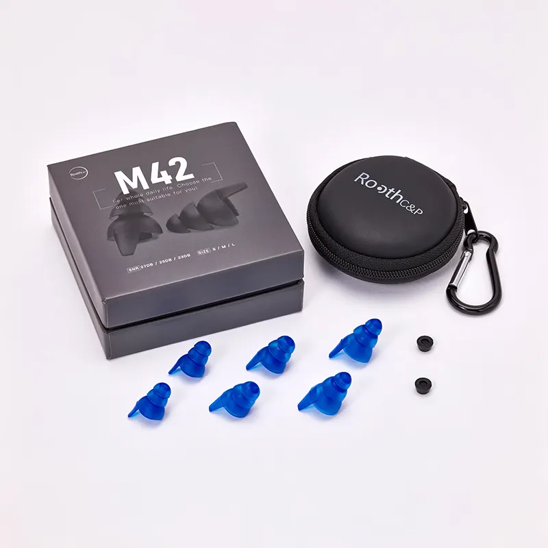 Black Ear Plugs High Fidelity TPE Compact Filter Comfortable Earplugs Non-Toxic Hypoallergenic Black Ear Plugs For Travel