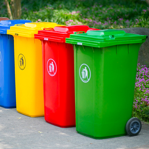 Đa Màu In Thùng Rác 240 L Thùng Rác Nhựa Màu Xanh Lá Cây - Product Image 1