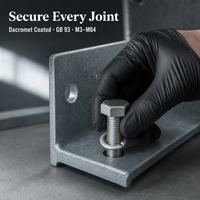 Rondelle à ressort sans chrome, revêtue de flocons de zinc, résistante à la corrosion marine (1500 heures de pulvérisation salée), attaches hexagonales – Fabricant