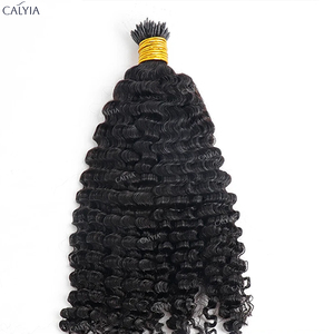 Tự nhiên kinky xoăn cá trong suốt dòng linh hoạt Nano Vòng phần mở rộng tóc nhựa F tip 100% tóc con người mở rộng sợi ngang Nhà cung cấp - Product Image 2
