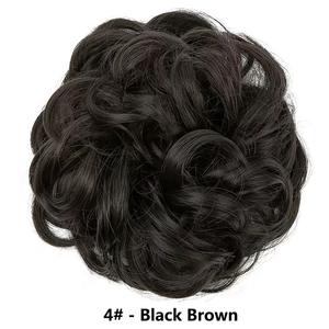 Cheveux <span class=keywords><strong>Chignon</strong></span> Pad Avec Élastique Cheveux Bande De Caoutchouc Messy <span class=keywords><strong>Chignon</strong></span> Donut <span class=keywords><strong>Blonde</strong></span> Noir Mélange Queue De Cheval Extensions De Cheveux - Product Image 2
