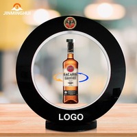 Présentoir rotatif magnétique lévitant pour bouteilles, en plastique et métal, avec LED, pour publicité en bar et KTV - Vente en gros LiqVis