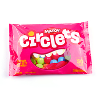 Nieuw Binnen Veganistische Halal Taaie Cirkels Hapklare Snoepjes Roze Verpakkingsdozen Bonbons Sweet Manufacturing Kauwsnoep Groothandel