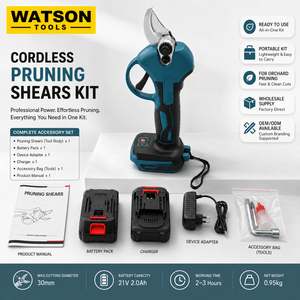 ชุดกรรไกรตัดแต่งกิ่งไฟฟ้าไร้สาย แบตเตอรี่ลิเธียม พร้อมที่ชาร์จ - Product Image 4