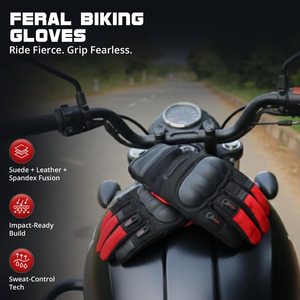 Guantes de Motocicleta con Pantalla Táctil para Seguridad en Carreras, Guantes de Motocicleta Personalizados OEM, Guantes de Motocicleta de Cuero Genuino para Hombre - Product Image 6