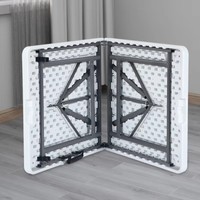 Table de camping portable de haute qualité 1,2 m, pliable, pour réunion, bureau, acier, plastique, mobilier d'extérieur moderne