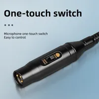 Microphone DJ professionnel filaire dynamique entièrement métallique avec col de cygne pour utilisation en KTV et bars