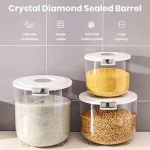 अनाज चावल भंडारण बॉक्स नमी-सबूत अच्छी सीलिंग लीटप्रूफ खाद्य अनाज कंटेनर चावल बाल्टी रसोई सहायक उपकरण - Product Image 5