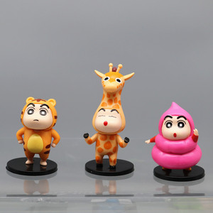 Figuras de Acción, Adornos de Pastel de Mesa con Diseño de Vaca, Rana y Shin Chan, Figura de Acción de PVC, Decoración Personalizada - Product Image 4