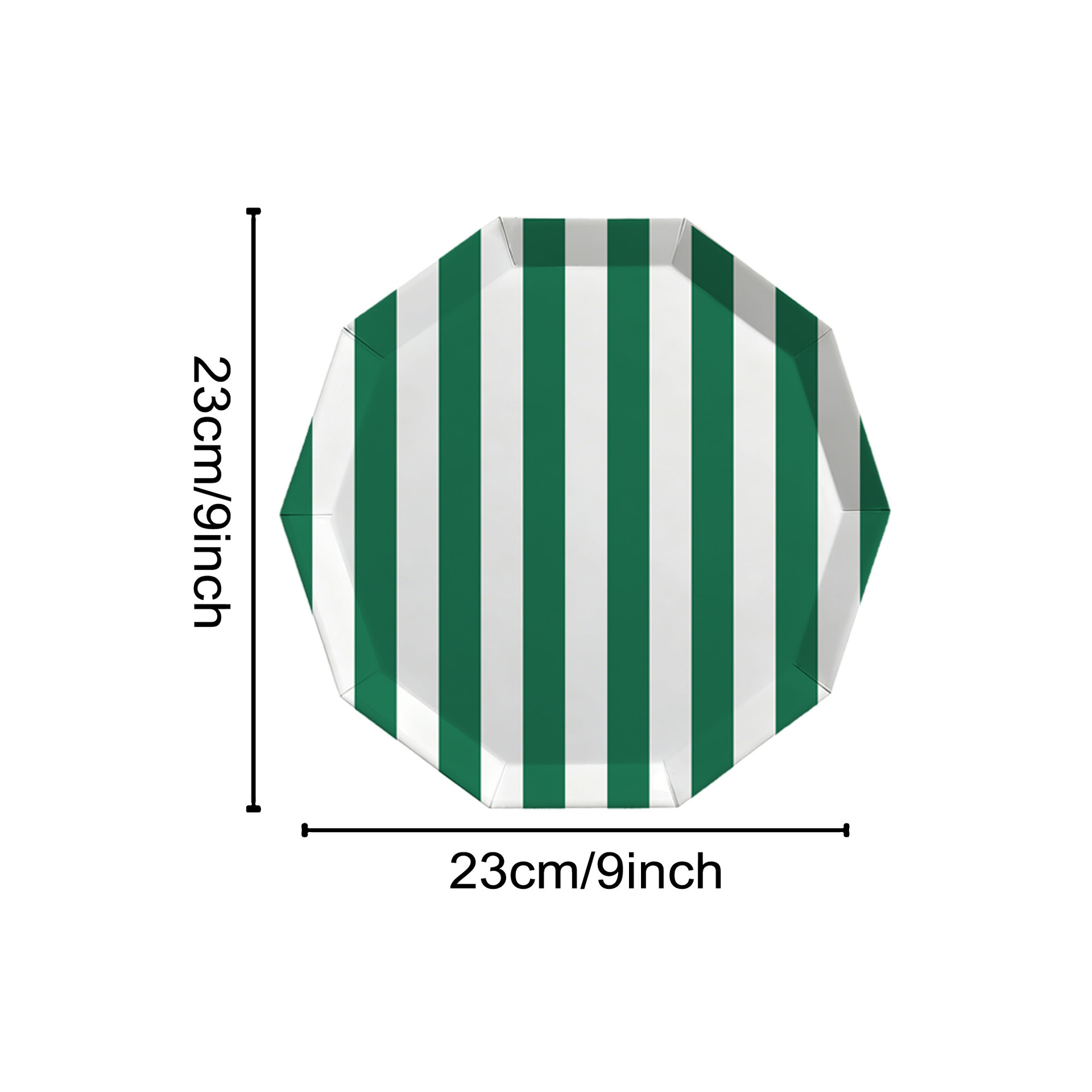 Green  9 inch plates