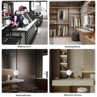OEM ODM Personalized Hotel Project HD Silver Makeup Table Mirror 360 Rotation Magnification Single Sided Bathroom Mirror