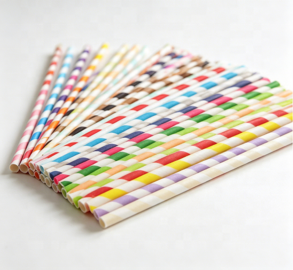 Christmas Drink Straws Red Snowflake Design Party Paper Straws Wholesale